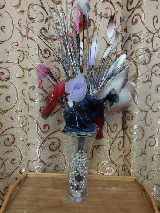 Букет квітів з органзи