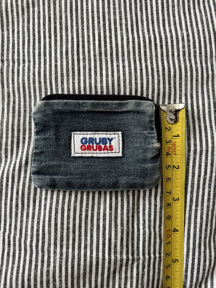 Portfel na monety na karty cardholder gruby grubas plny textylia