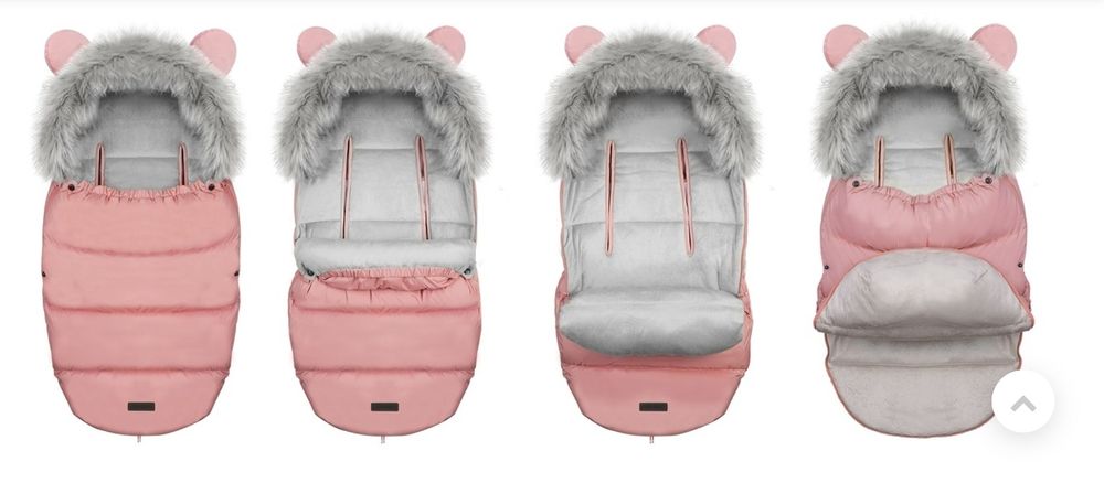 Śpiworek do wózka, sanek różowy