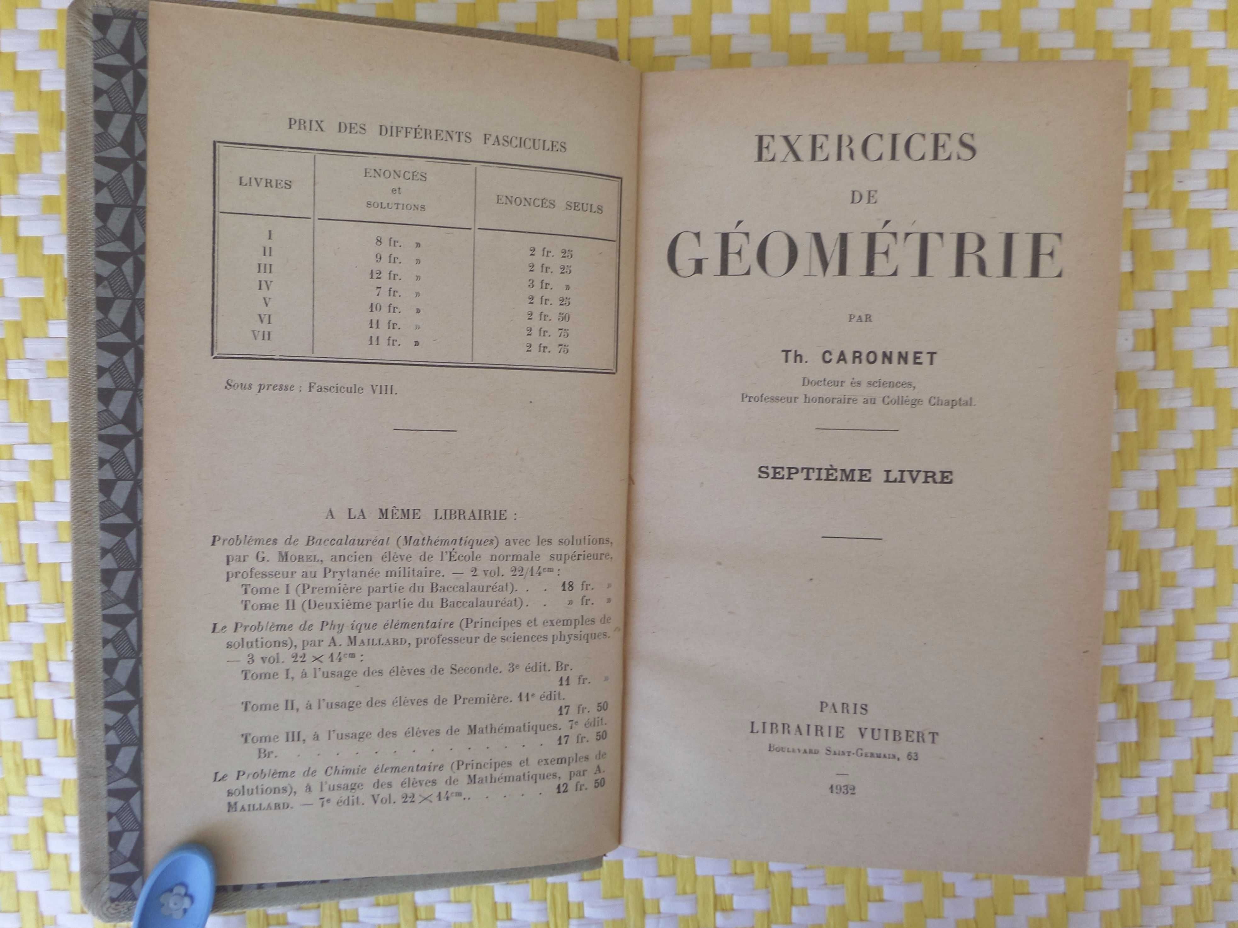 EXERCIDES DE GEOMÉTRIE
(Septiéme Livre)
Par Th. Caronnet