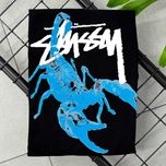 Футболка STUSSY Scorpion • Чорний, Білий • Стусси скорпіон Стуси стусі