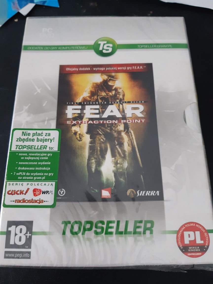 4 gry: fear, nwn2, fahrenheit, krol artur. Nowe, zafoliowane!