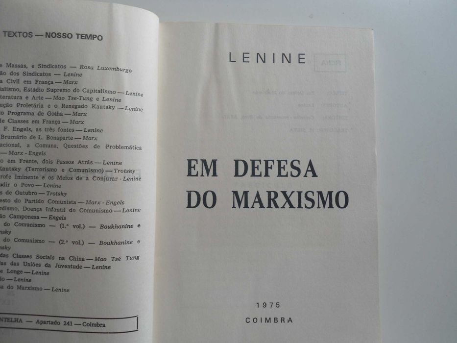 Em Defesa do marxismo  - Lenine