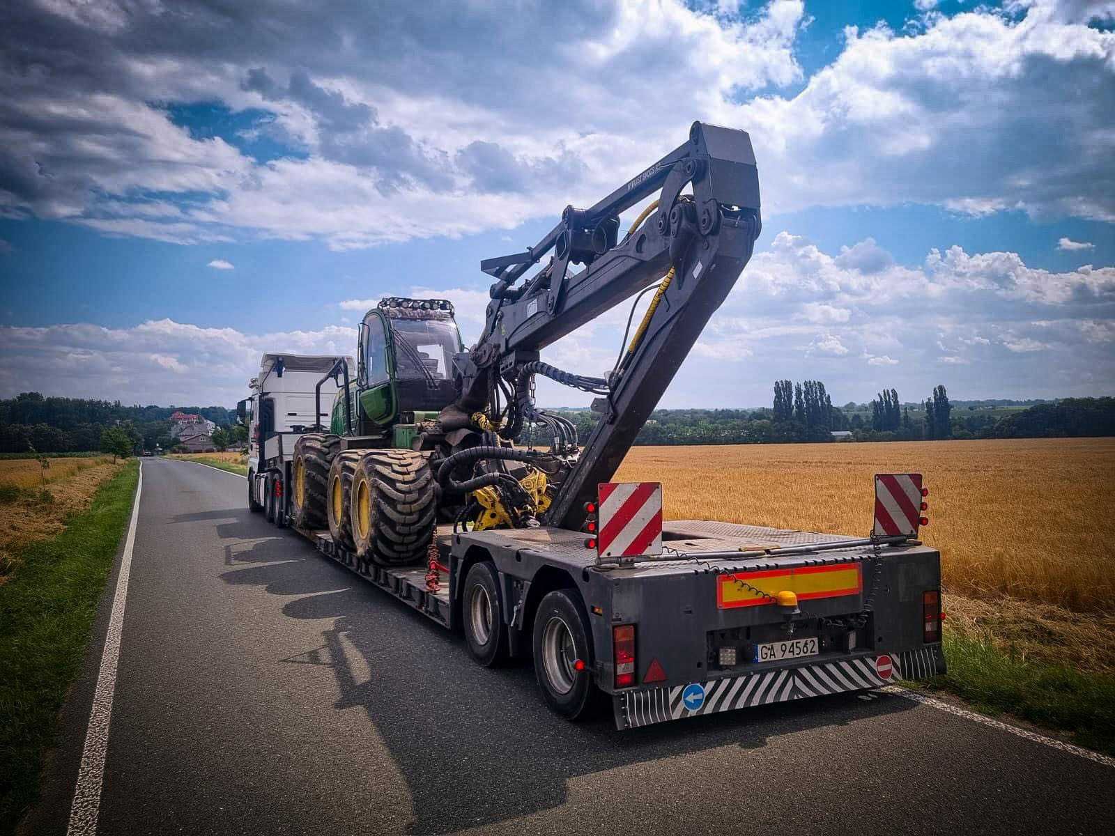 Transport maszyn budowlanych, leśnych, ponadgabarytowy, międzynarodowy