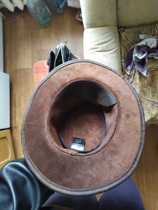 Шляпа ковбойська шкіряна Army Tex, шкіра буйвола 56CM