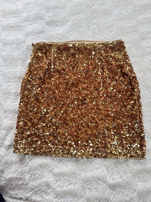 Спідничка h&m в паєтках золотого кольору