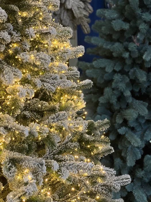 Гірлянда роса/хвоя/лапа(тепле / холодне біле світло)