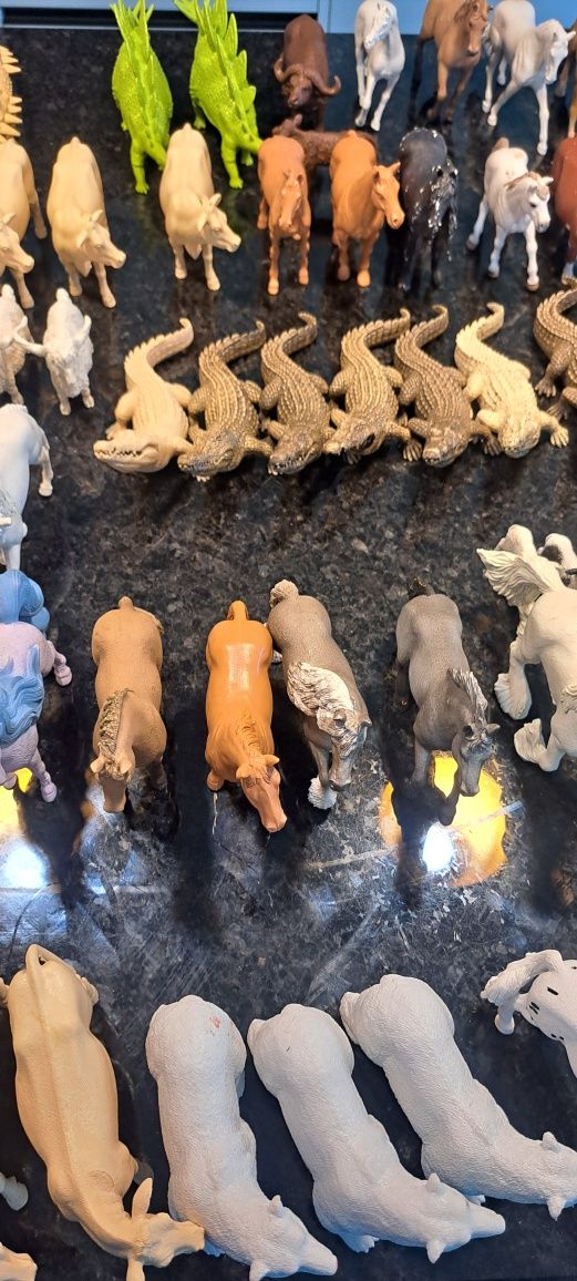 Coleção de animais schleich bonecos