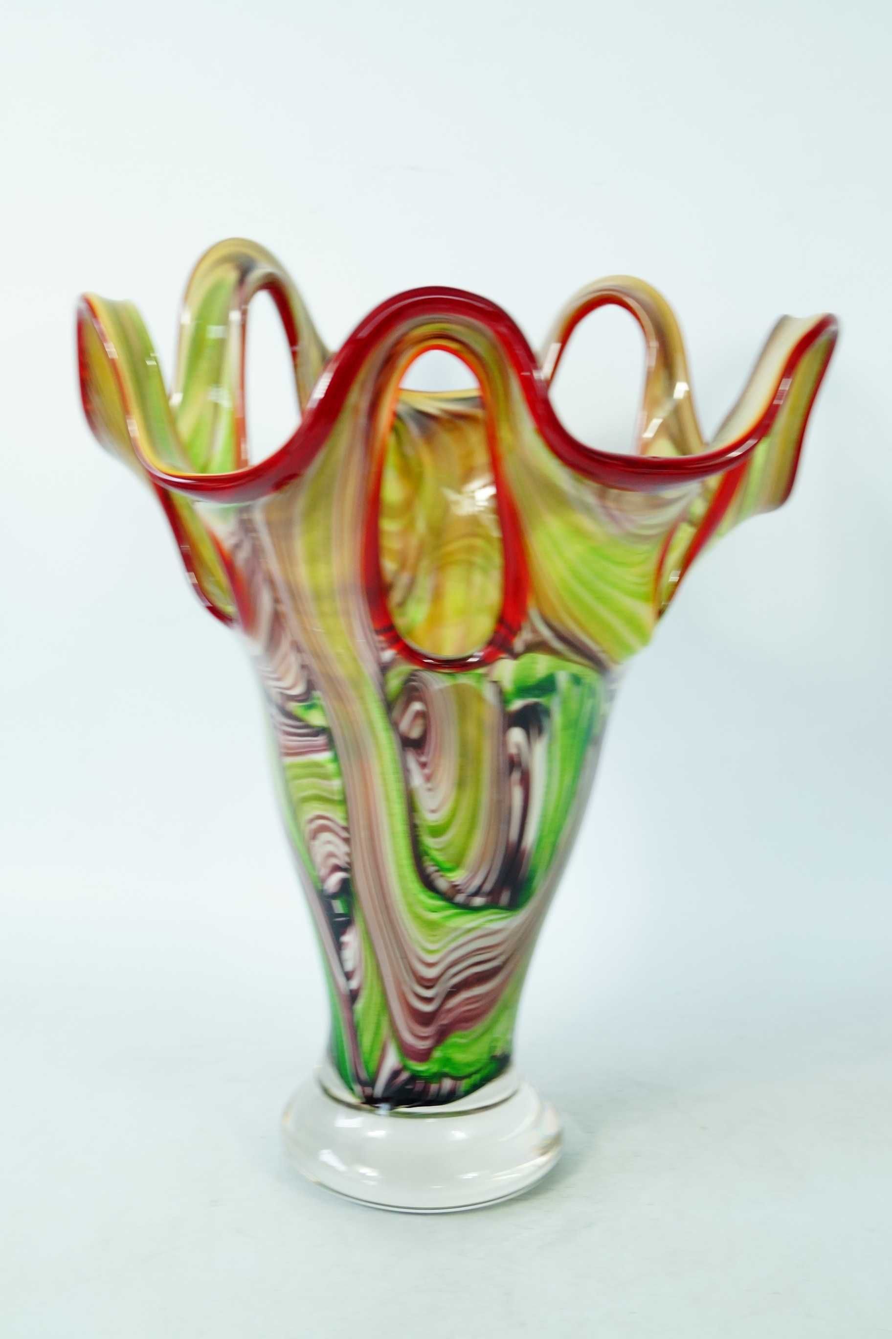 Piękny szklany wazon MURANO style piękne kolory 3D