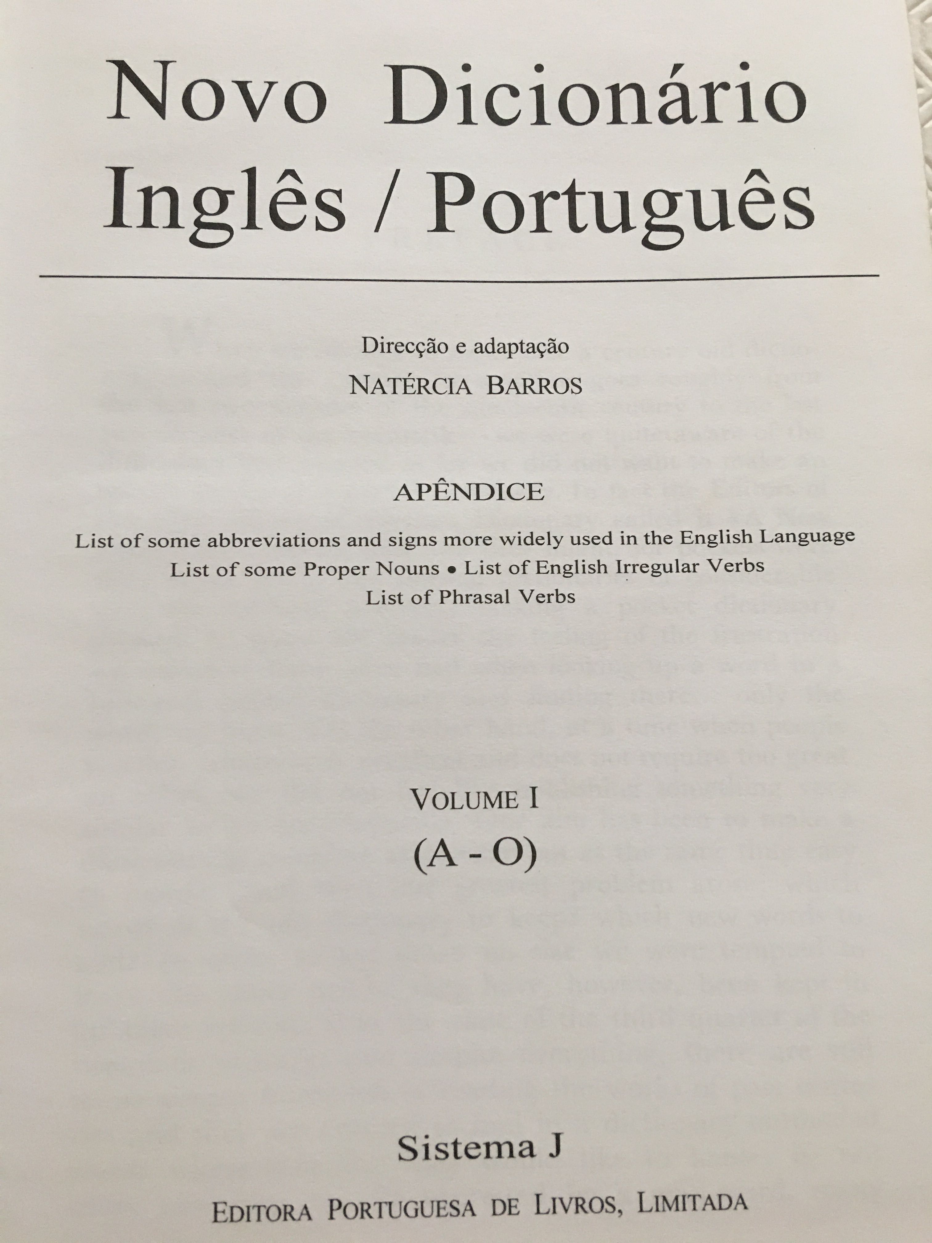 Novo Dicionário Lello Editores 5 Volumes: Guia / Port-Ing / Ing-Port