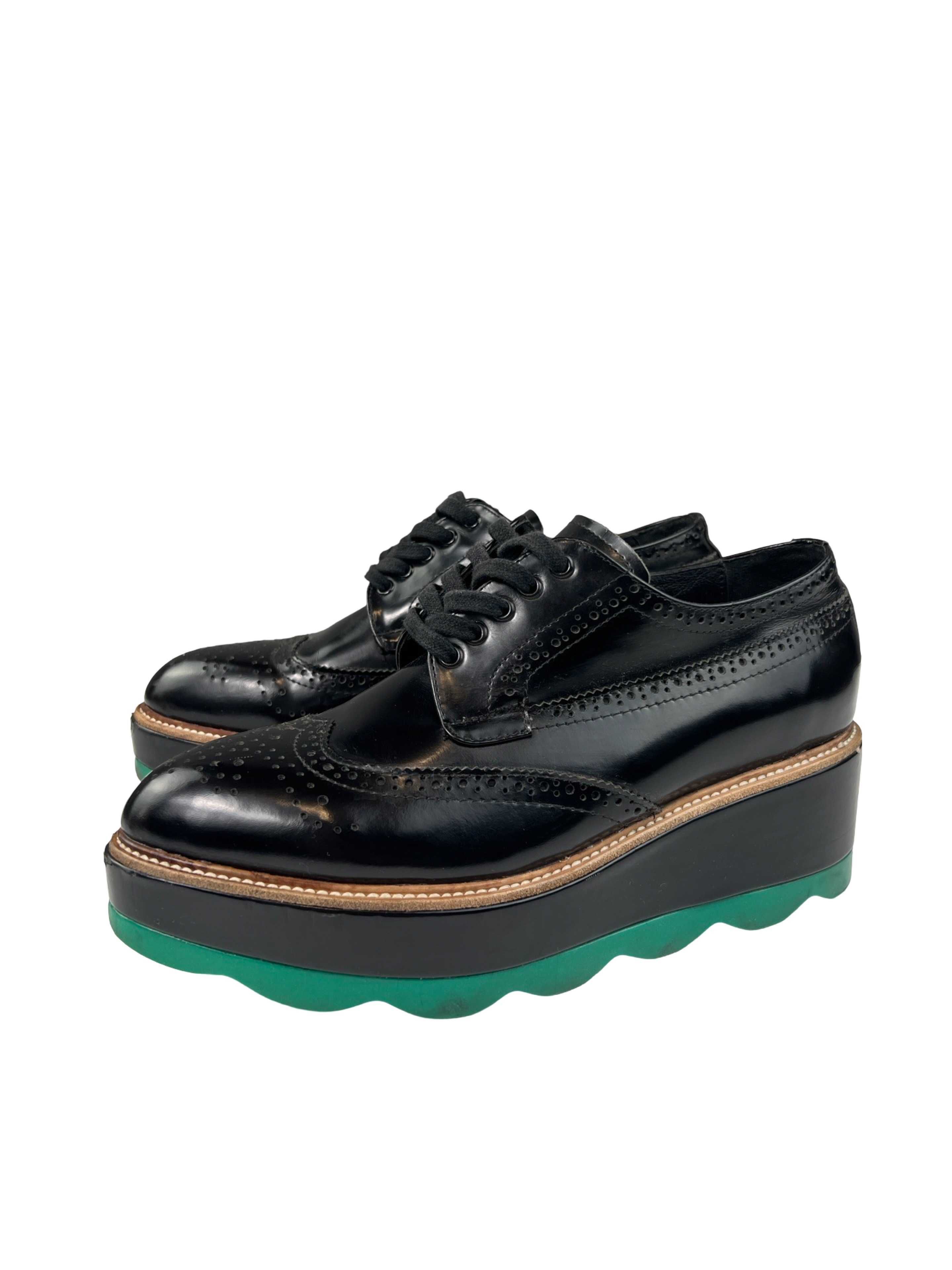 Prada patent leather loafers оригінальні лофери на платформі gucci