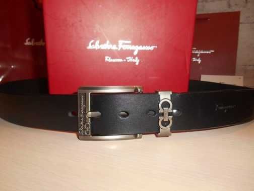 Salvatore Ferragamo pasek firmowy, skóra naturalna, Włochy 178