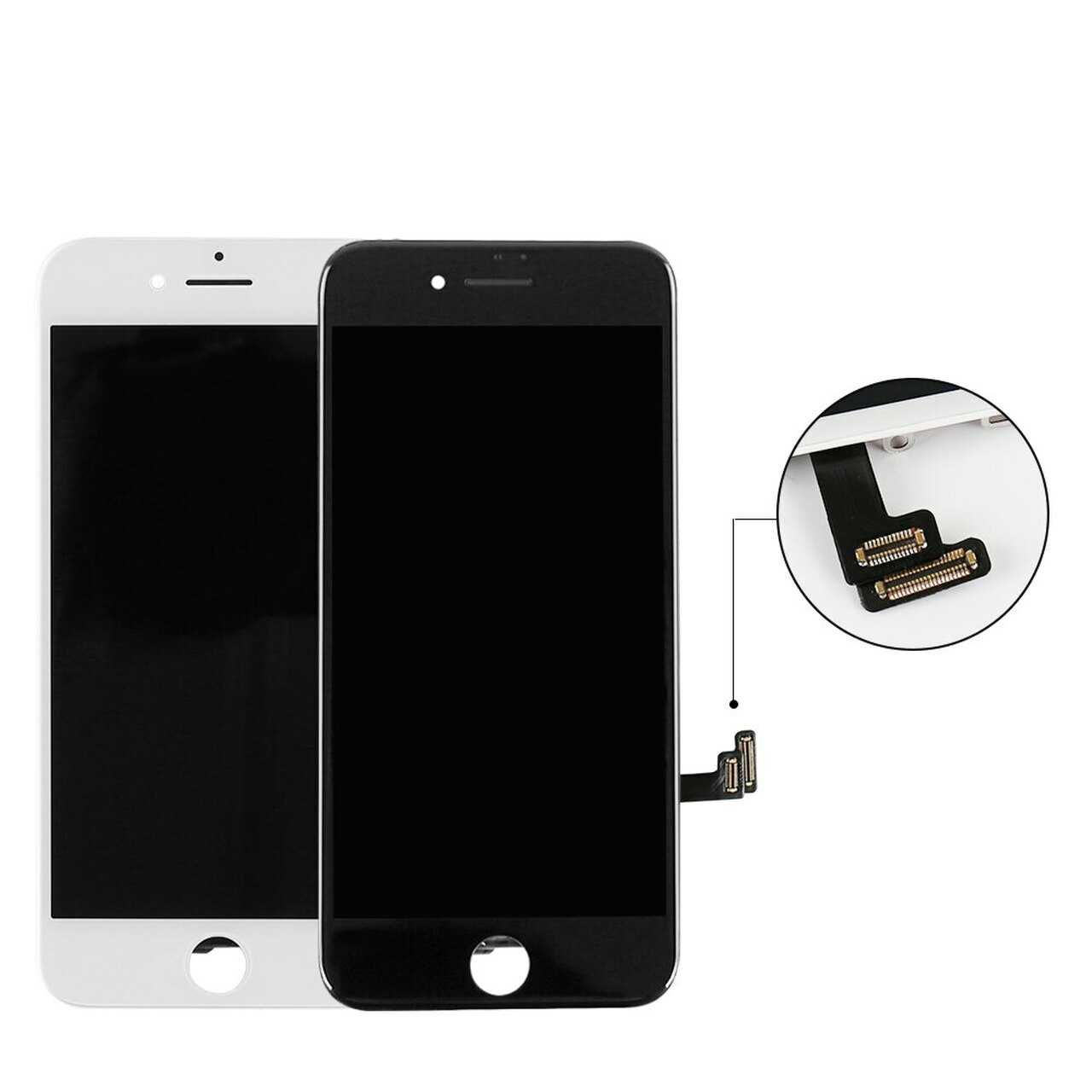 Ecrã LCD Display Touch para iPhone 7 / 8 / SE (2020) - Branco e Preto