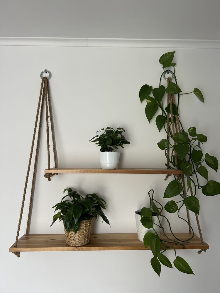 Półka wisząca boho handmade