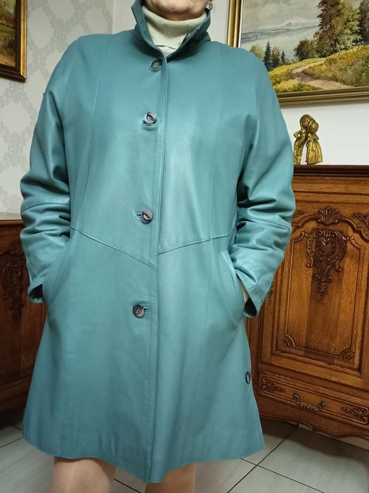 Płaszcz nowy ze skóry cielęcej