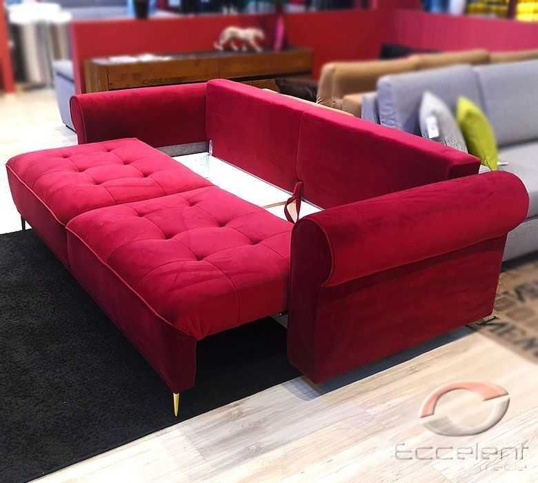 Sofa CLAIR z f. spania i pojemnikiem WYPRZEDAŻ - 30%