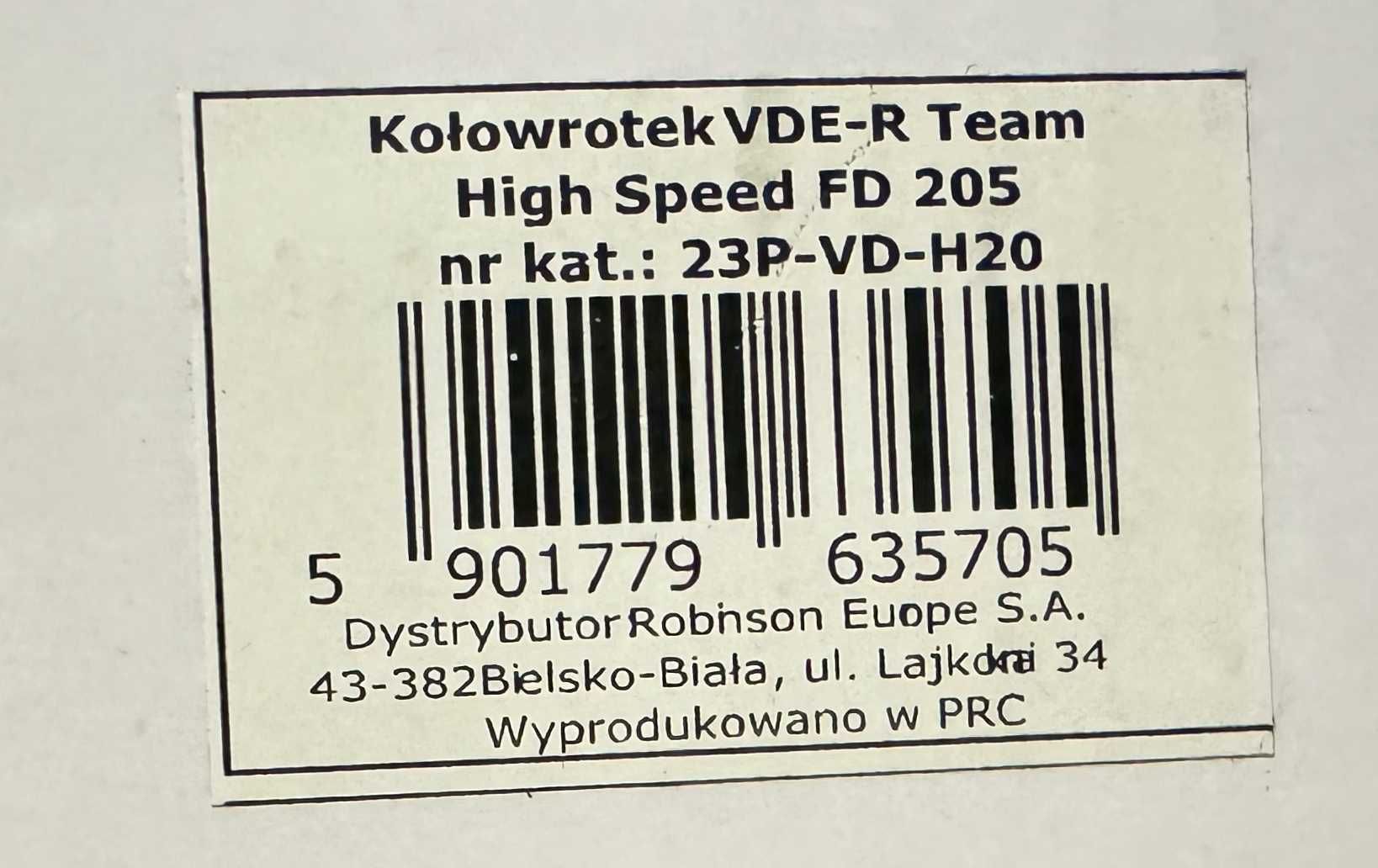 Kołowrotek VDE-Robinson High Speed FD 205 4+1 Nowy