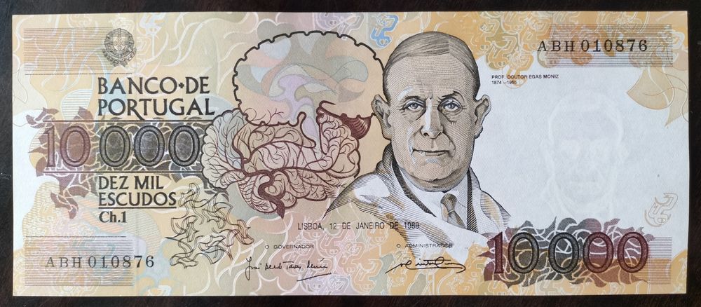 Nota 10000$ Janeiro 1989 Estado Bela+