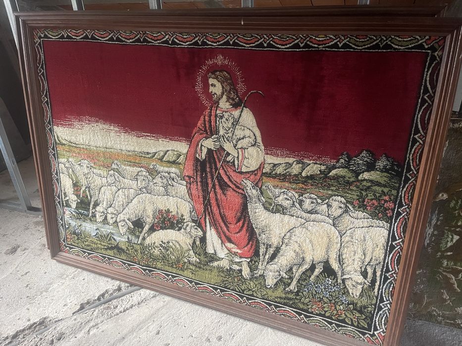 3quadros feitos a mão, de pelo