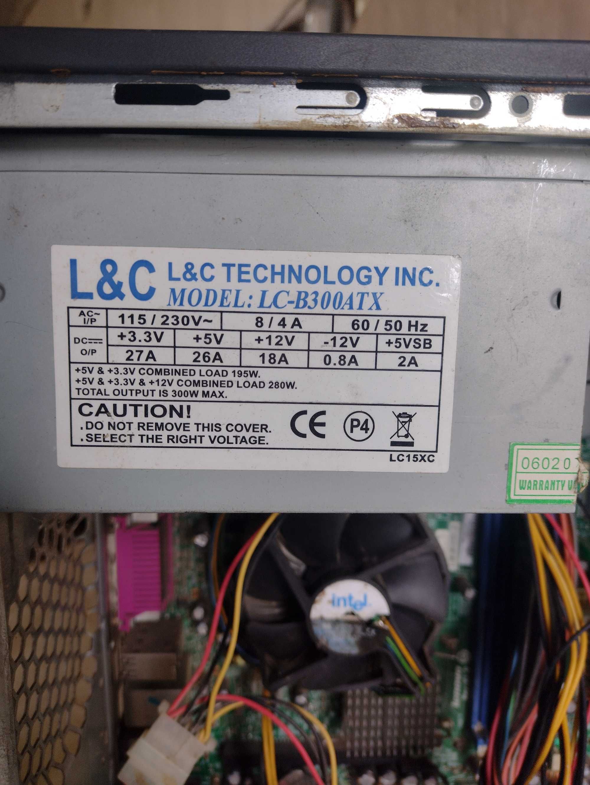 Системний блок ПК Lenovo з блоком живлення