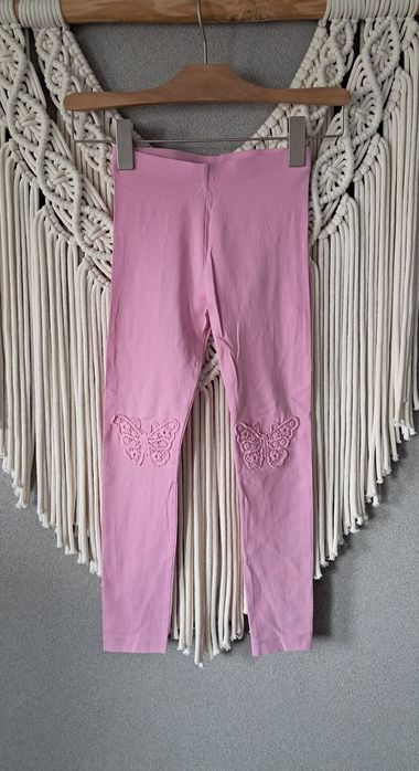 Pepco różowe legginsy z motylkami R 122