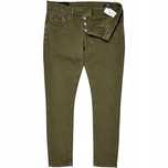 Dondup George Jeansy Rurki Męskie Spodnie Skinny Fit Logowane Khaki r.