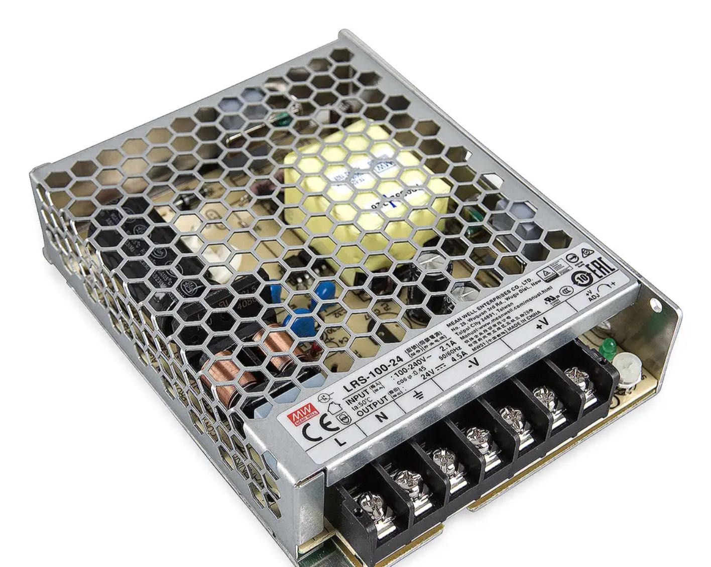 Блок живлення  MEAN WELL DC24V108W 4,5A IP20 (LRS-100-24) /NES-100-24