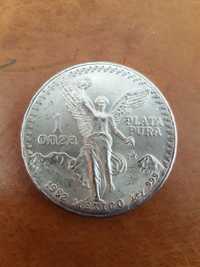 Bogini  1982 meksyk srebna moneta kolekcjonerska