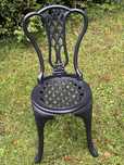 Piekne 5 szt zeliwnych-metalowych krzesel ogrodowych shabby chic
