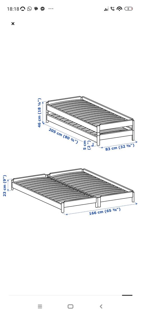 Łóżko sztaplowane IKEA