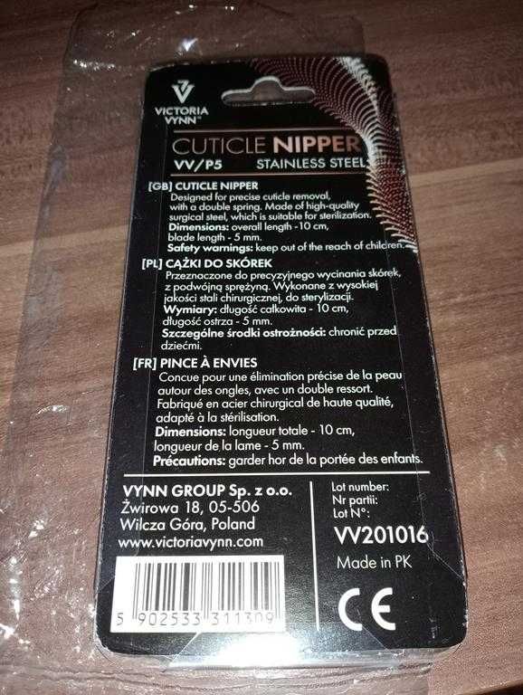 Cążki do skórek 5 mm Premium Cuticle Nipper VV/P5 Victoria Vynn