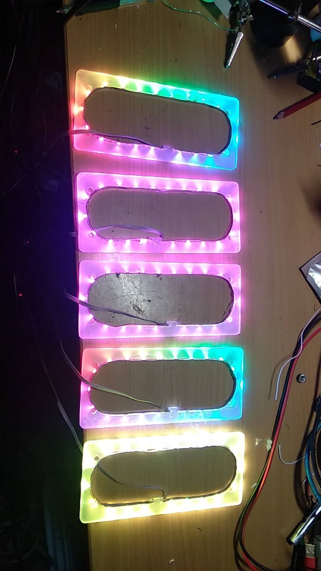 Frentes em acrílico com LED's