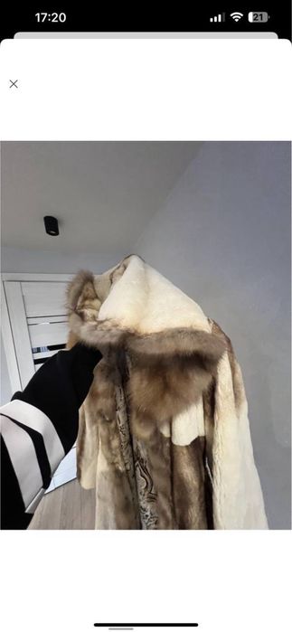 Норкова шуба з соболем натуральнаа