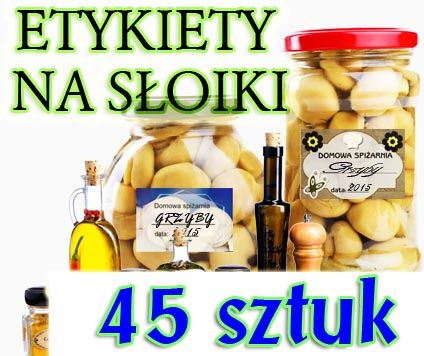 Etykiety na słoiki naklejki przetwory konfitury