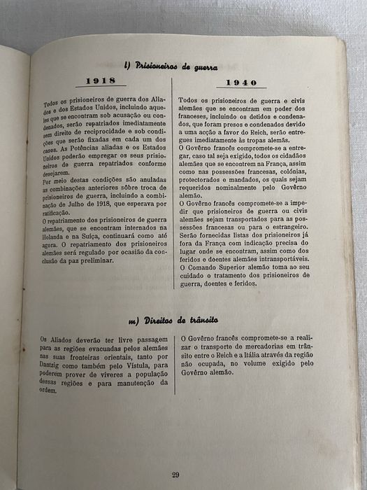 Publicação sobre os Armisticios de 1918 e 1940