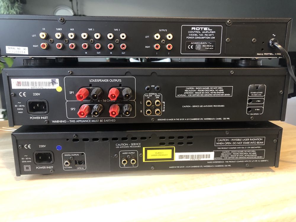 Arcam Rotel preamp cd koncowka mocy