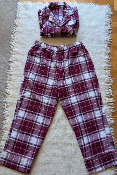 Piżama bawełniana, flanelowa damska