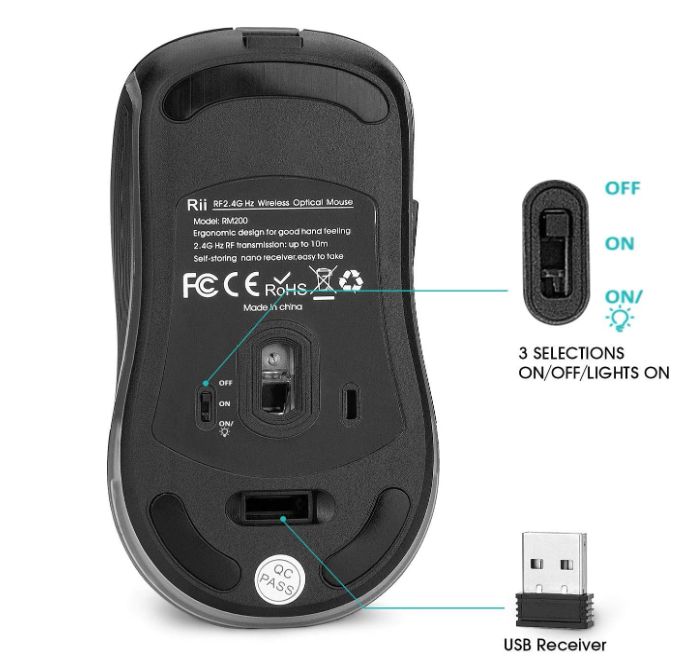 rii bezprzewodowa mysz rm200 vv