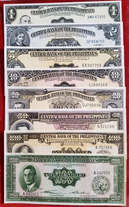 FULL SET FILIPINAS 1949/ UNC