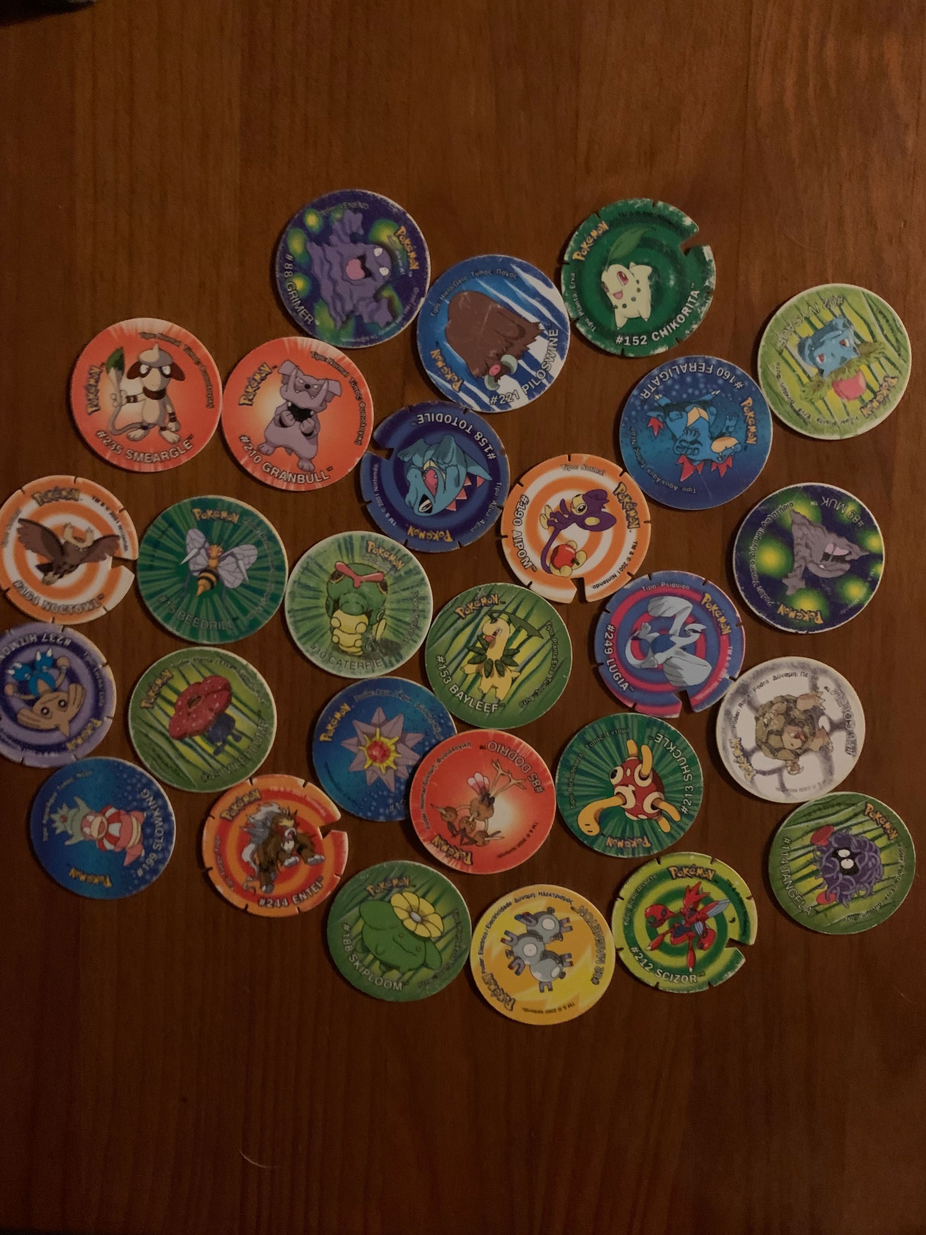 Pokémon tazos para venda