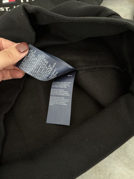 Czarna męska bluza ocieplana Tommy Hilfiger EST r. XXL logo haft