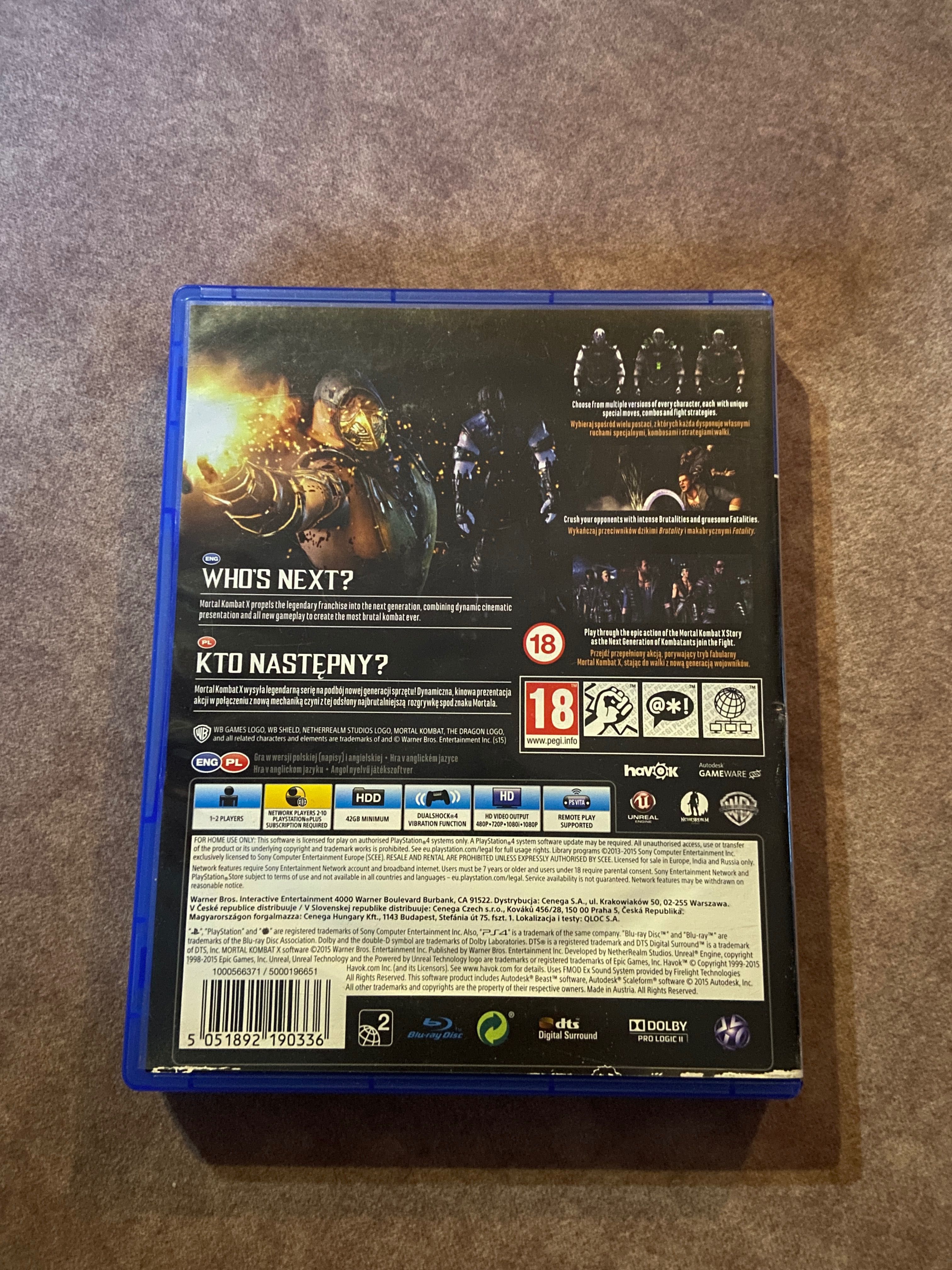 Gra Mortal Kombat X / 10 PS4 Play Station 4