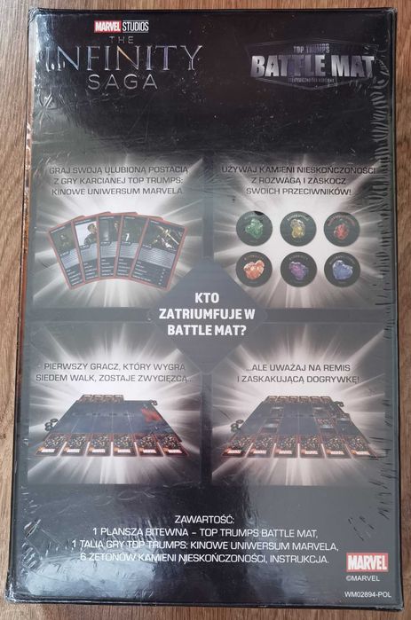 Nowa zafoliowana Gra Top Trumps Battle Mat Infinity Studio Saga Marvel