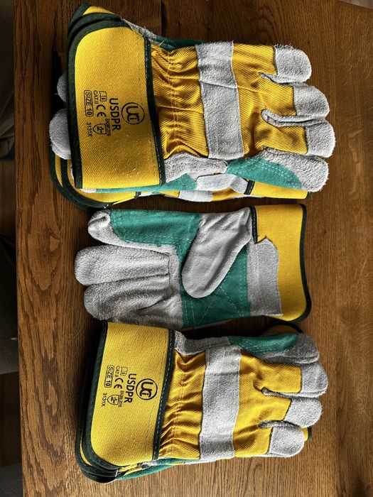 Rękawice ochronne robocze skórzane (model USDPR, rozmiar 10) 5 par