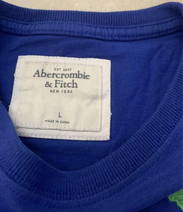 Abercrombie&Fitch bluzka longsleeve L/M logowana, bawełna