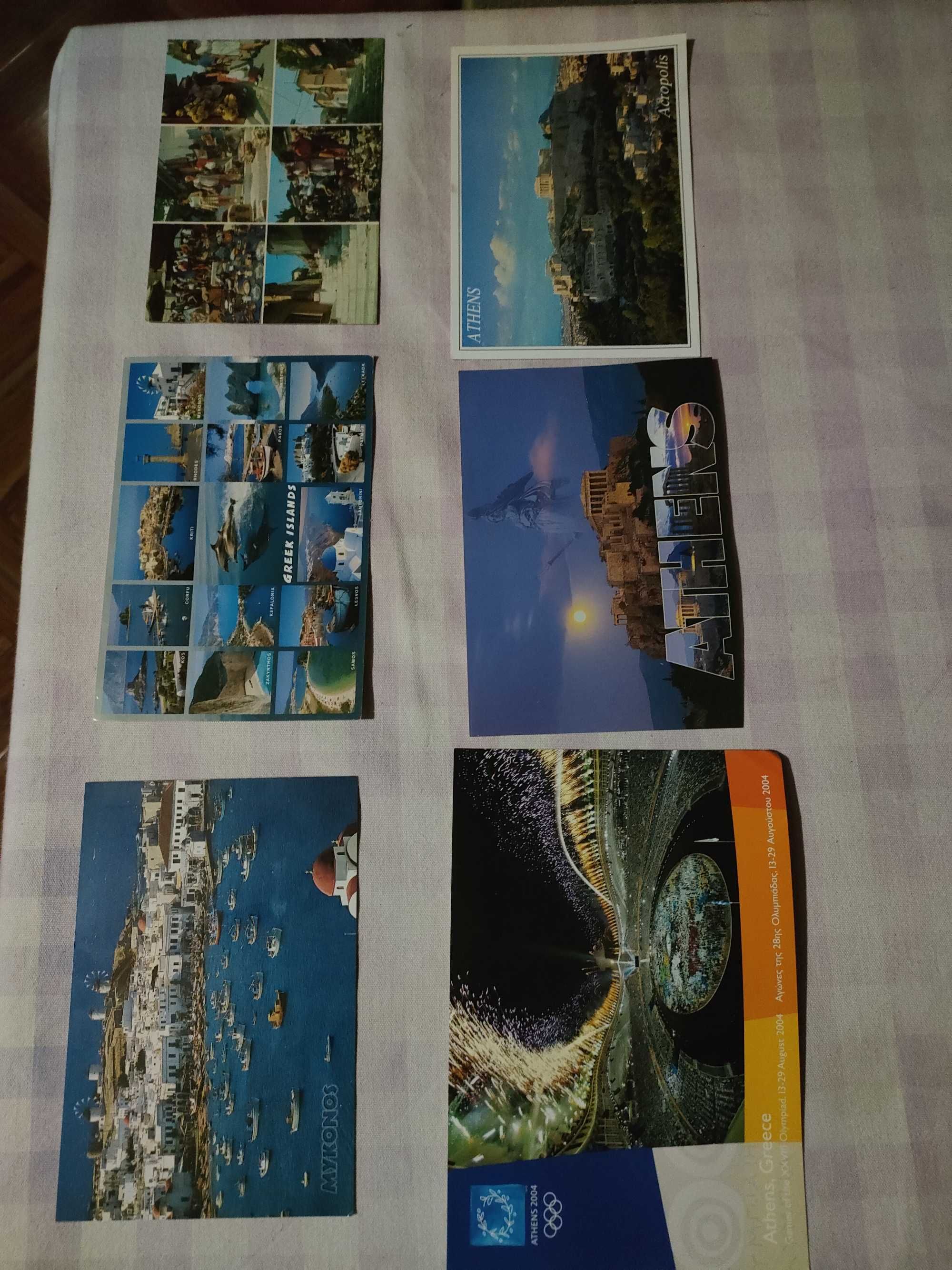 Cartão postal  : Shangai , Atenas, América, Madrid , Grécia e outros