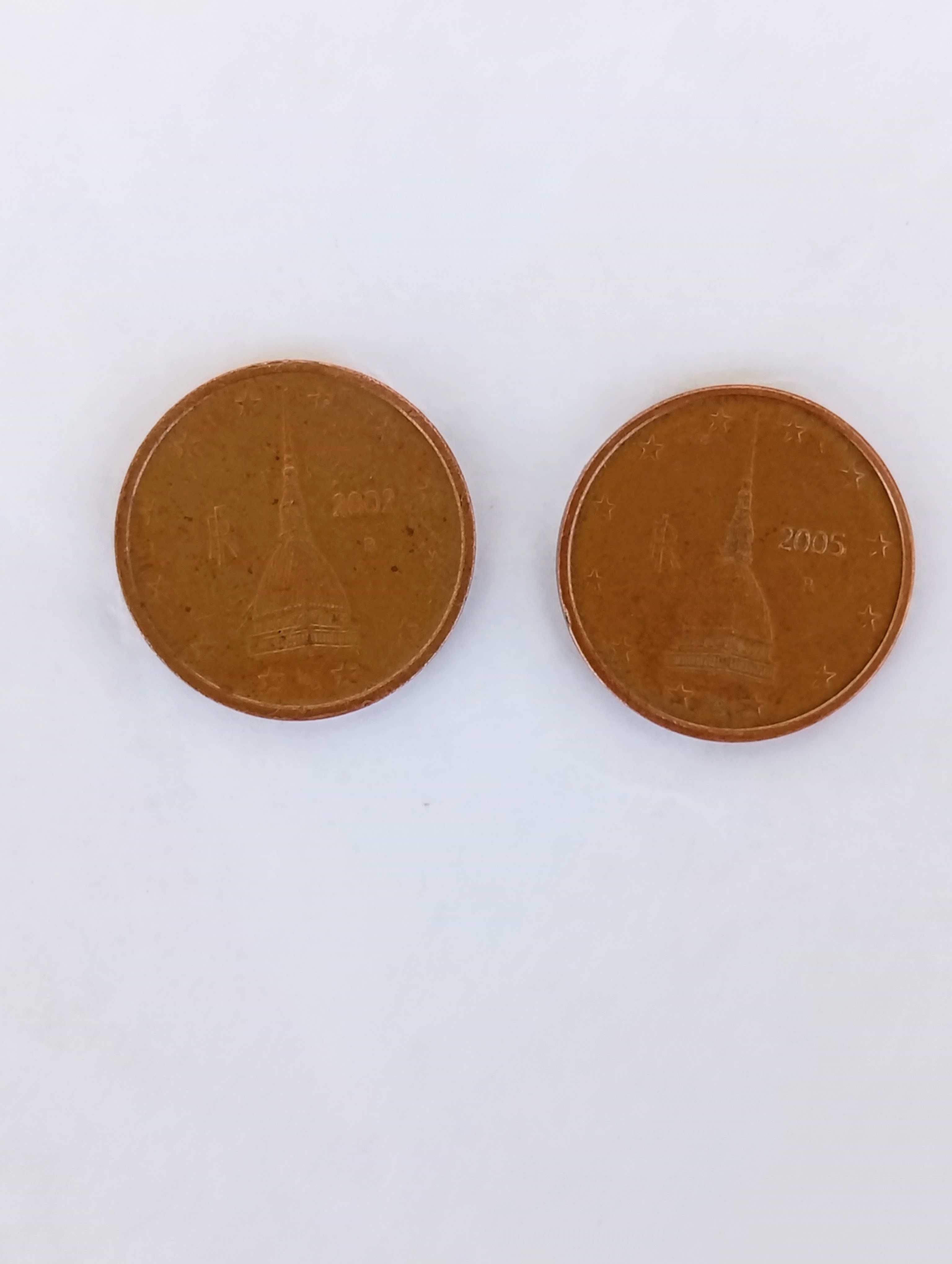 Moeda de 2 cêntimos, Itália 2002, difícil de encontrar (com oferta)