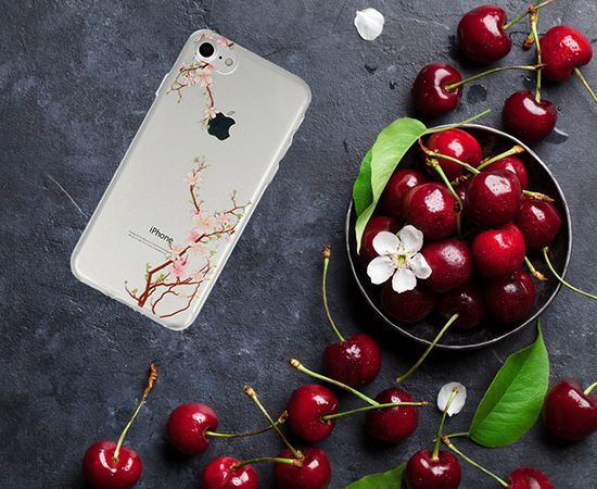Telone Floral Etui Silikon Do Huawei Y6 2018 Cherry