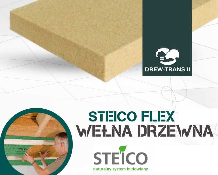 Termoizolacja dachów, ścian i stropów Wełna drzewna Steico Flex maty