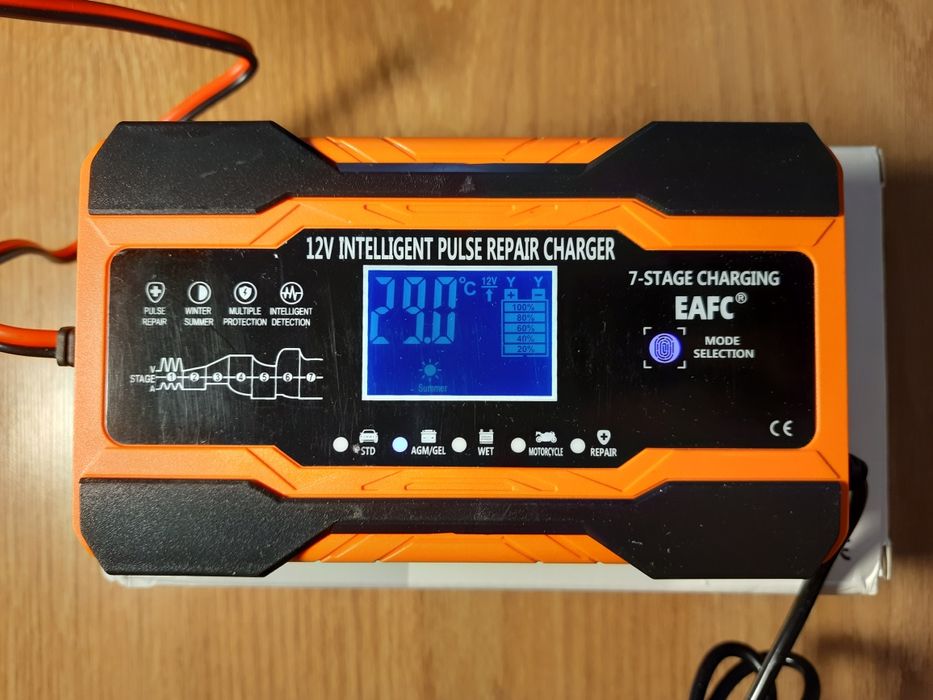 Зарядний пристрій 12А, автоматична зарядка АКБ 12А 12В